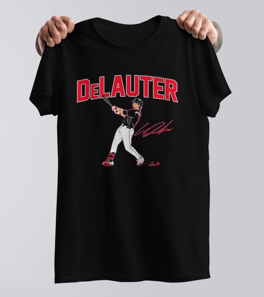 DeLauter Baseball Swing Action Signature T-Shirt