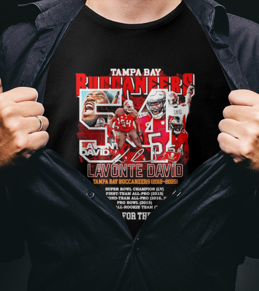 Lavonte David Tampa Bay Buccaneers 54 Thank You For The Memories 2012 2025 T-Shirt