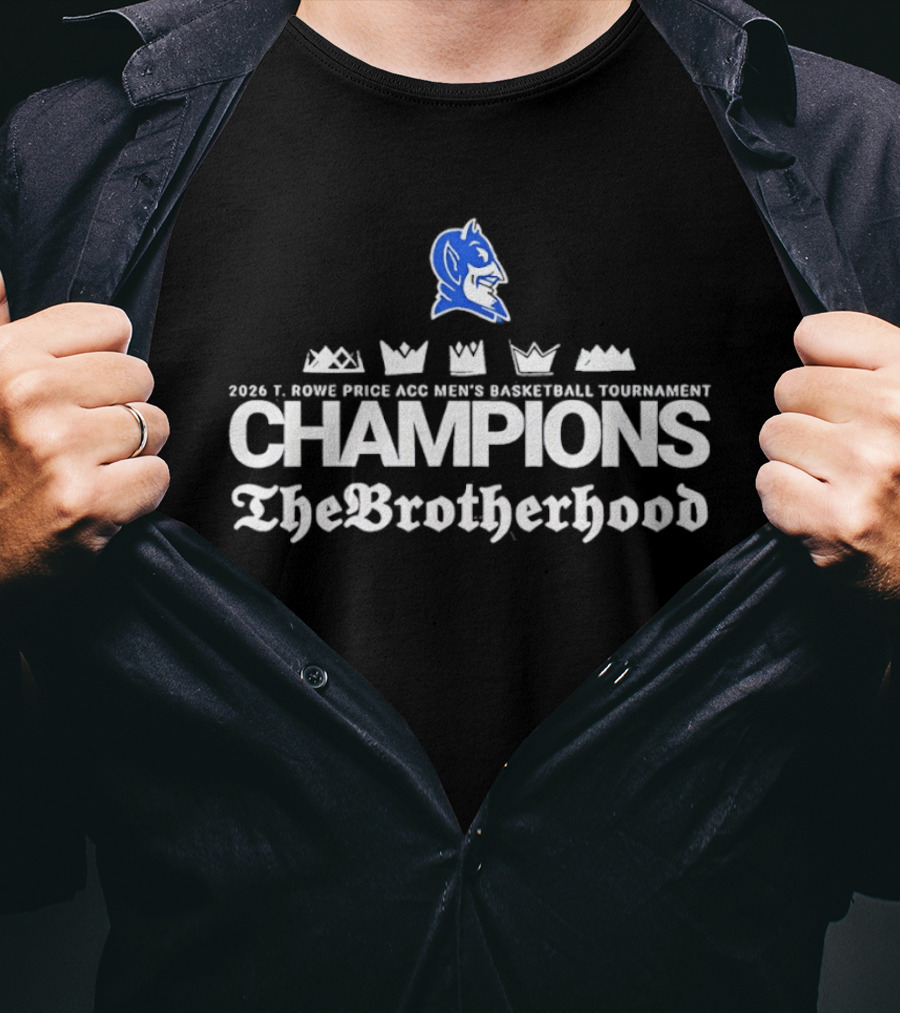 2022 Duke Blue Devils Men's Basketball Tournament Champions The Brotherhood T-Shirt