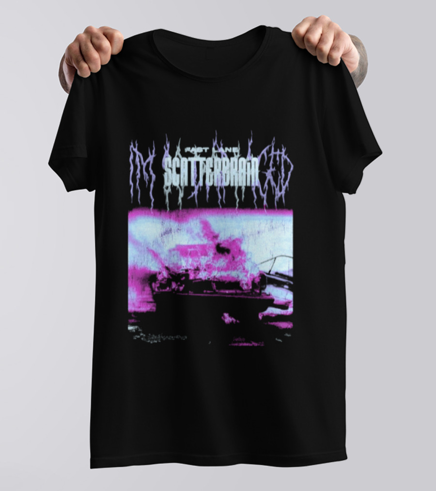Scatterbrain 2026 Fast Lane Burning Car T-Shirt
