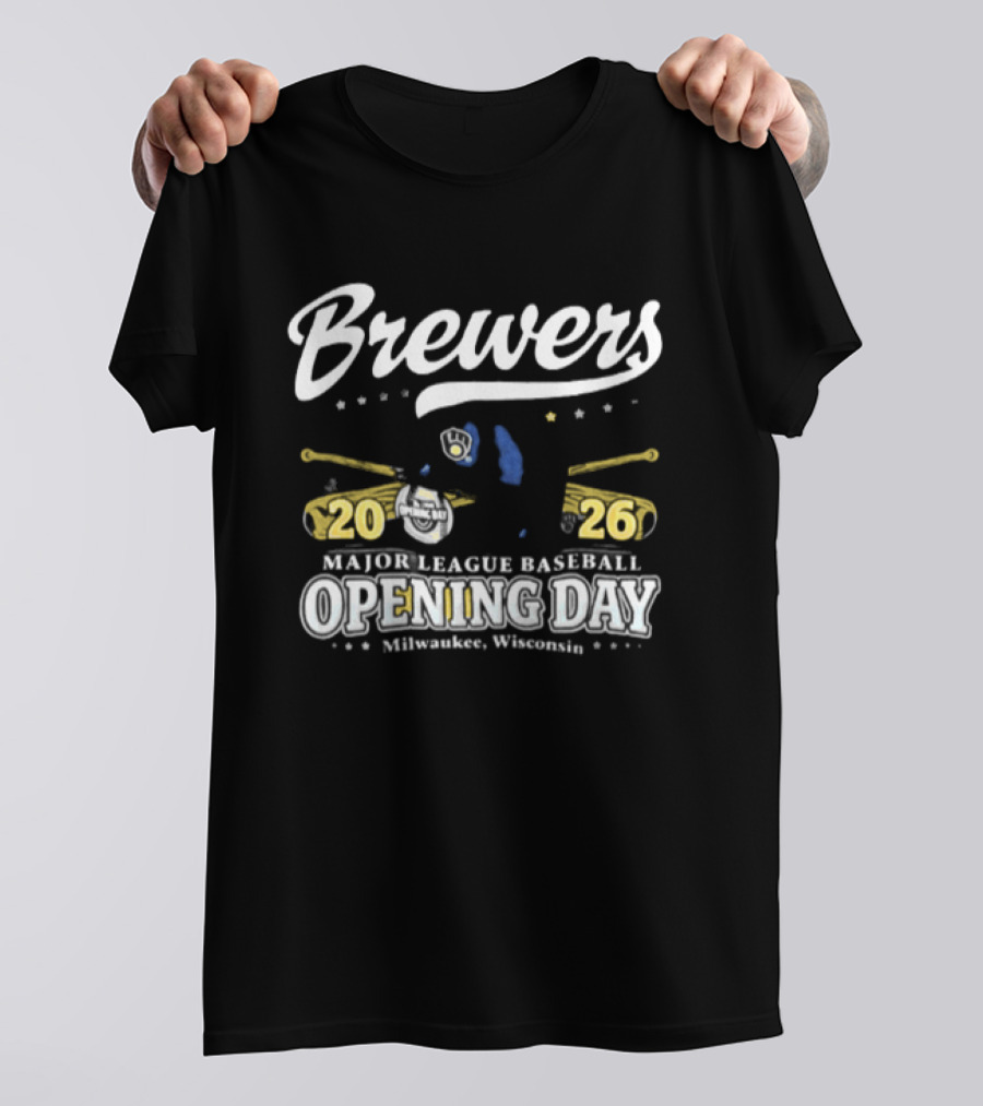 Milwaukee Brewers Major League Baseball 2026 Opening Day Milwaukee Wisconsin T-Shirt
