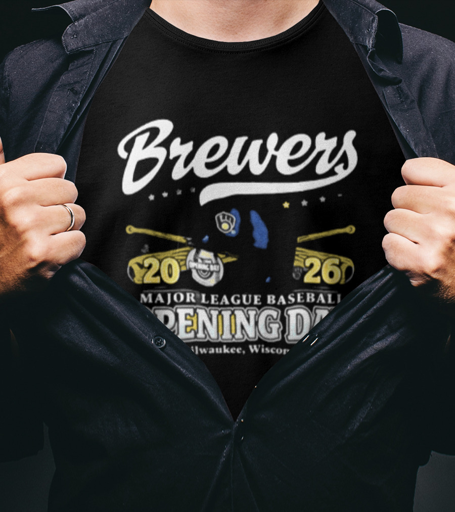Milwaukee Brewers Major League Baseball 2026 Opening Day Milwaukee Wisconsin T-Shirt