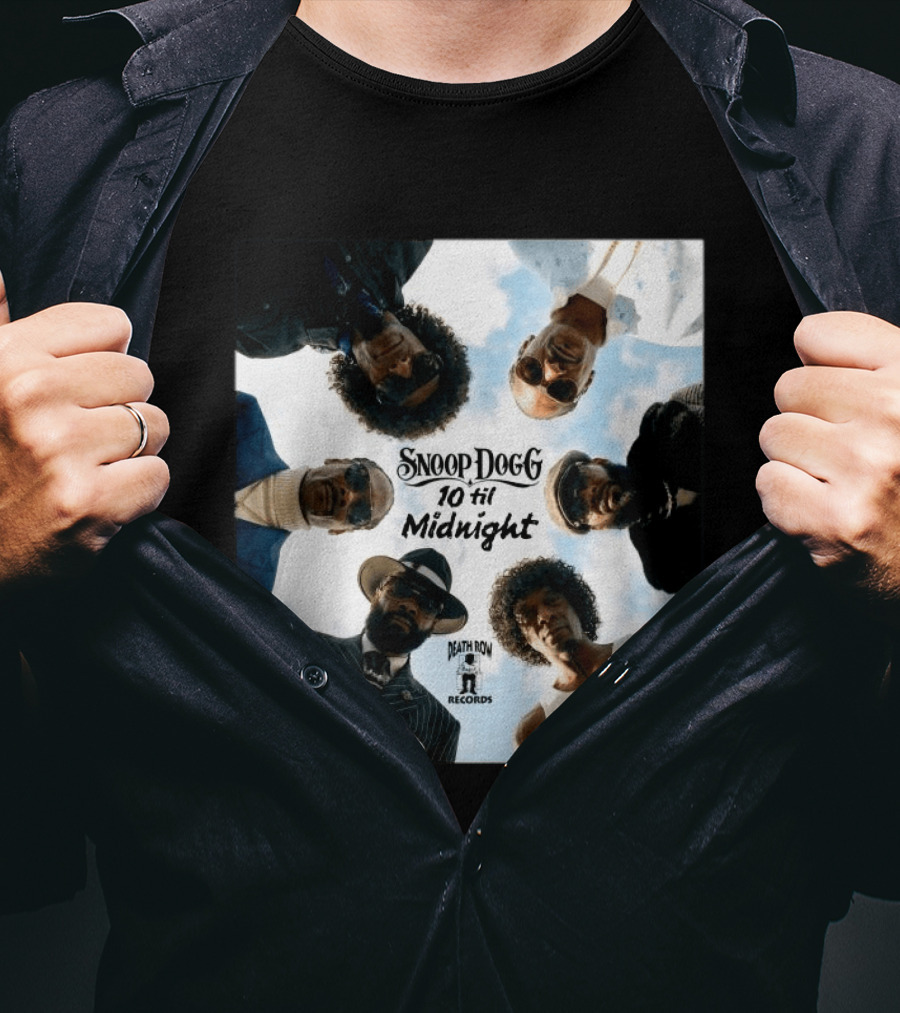 Snoop Dogg 10 Til Midnight Death Row Records Album Cover T-Shirt