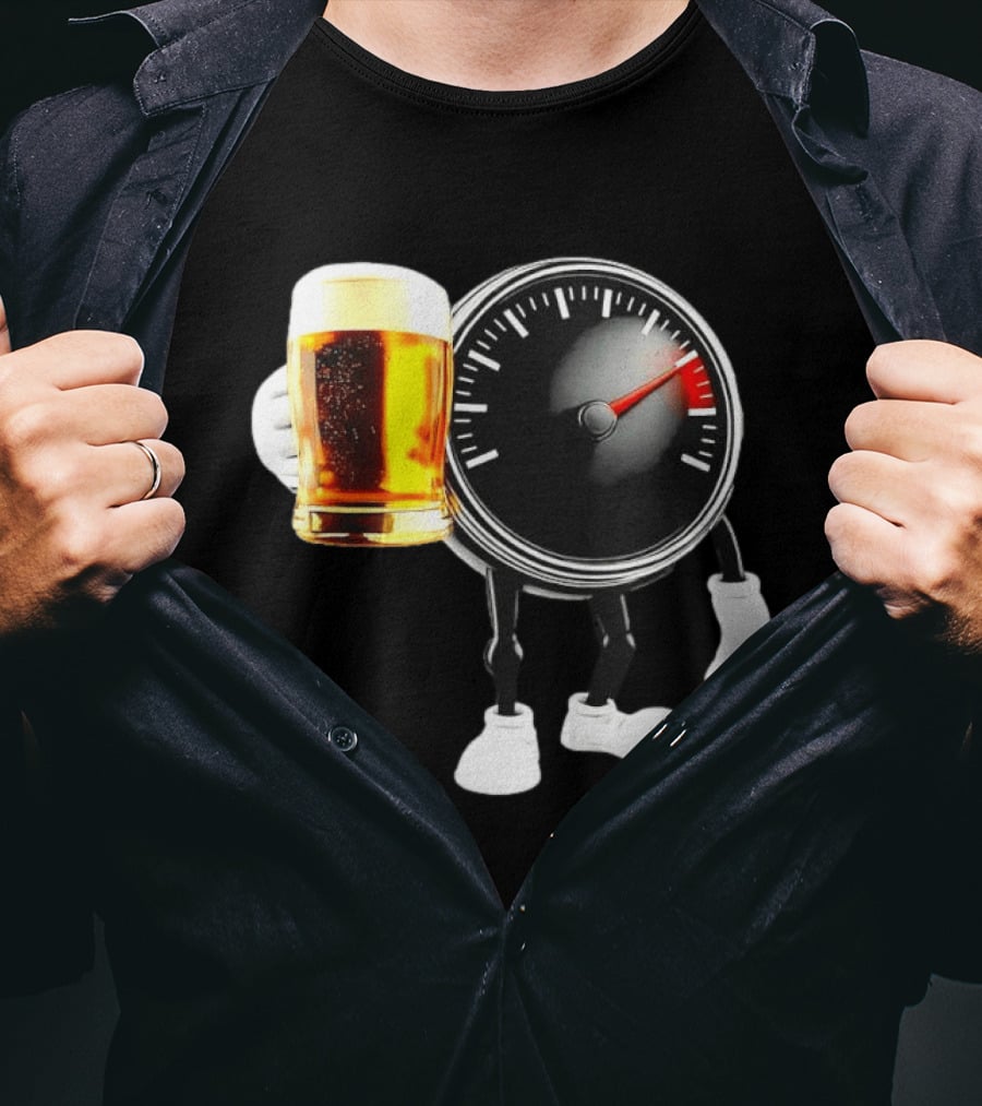 Speedometer Beer Do Not Drink Alcohol When Driving Awareness T-Shirt