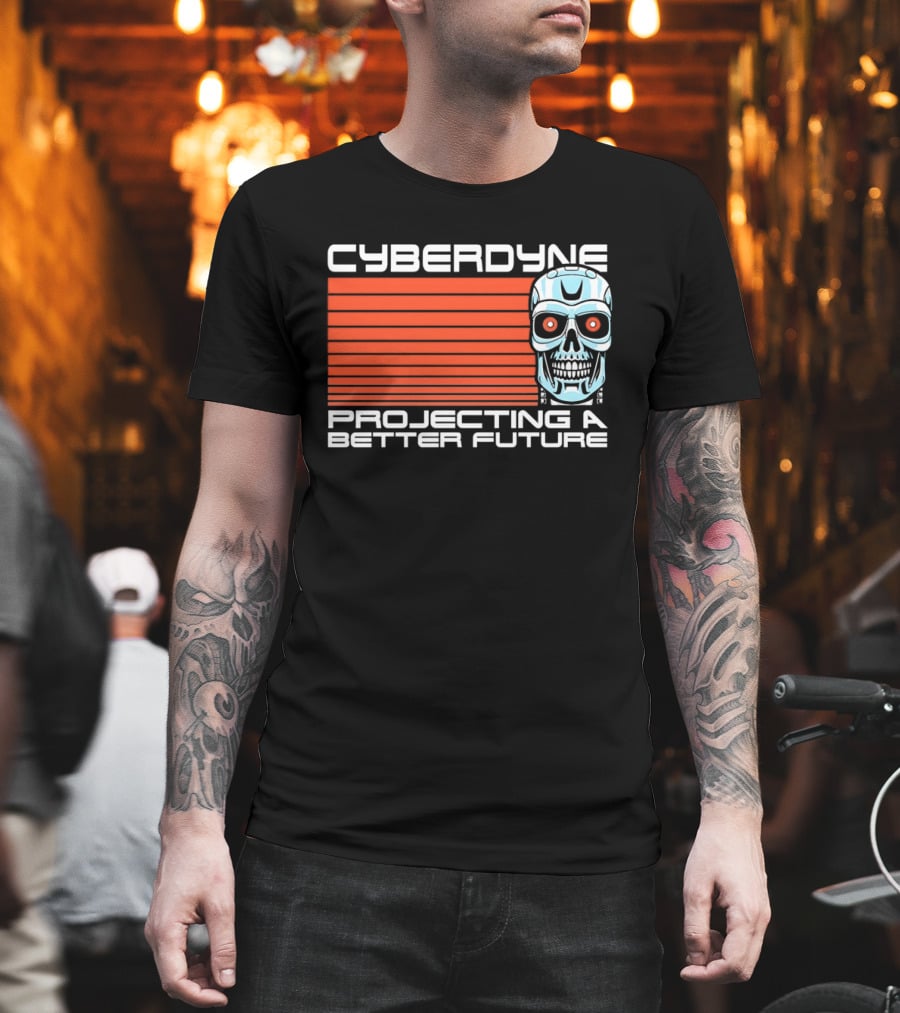 CYBERDYNE Projecting A Better Future Terminator Skull T-Shirt