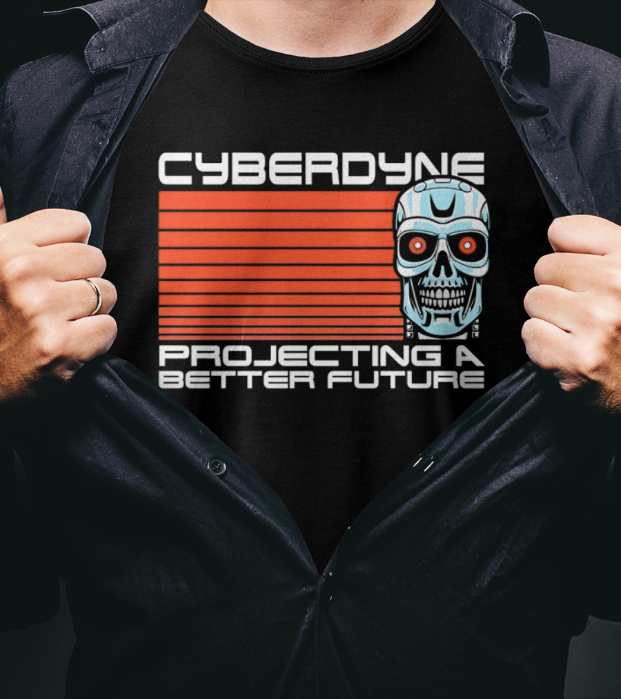 CYBERDYNE Projecting A Better Future Terminator Skull T-Shirt