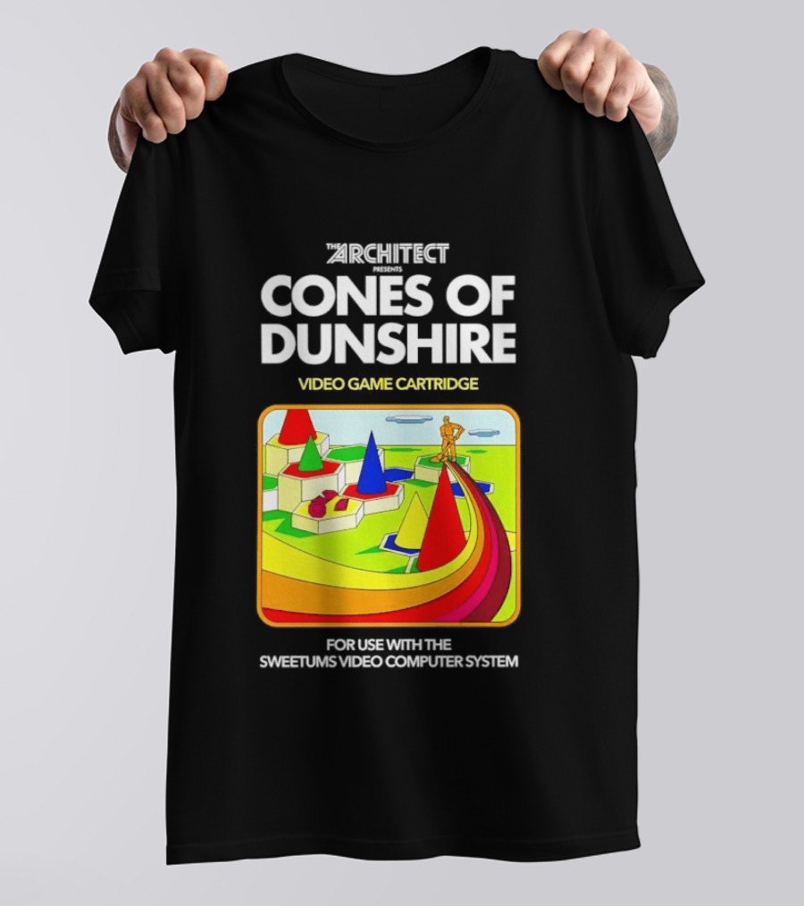 Architect Cones Of Dunshire Video Game Cartridge For Use With The Sweetums Video Computer System T-Shirt