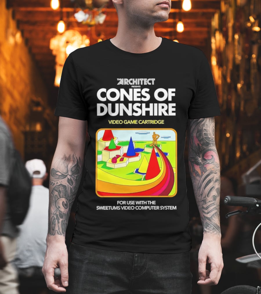 Architect Cones Of Dunshire Video Game Cartridge For Use With The Sweetums Video Computer System T-Shirt