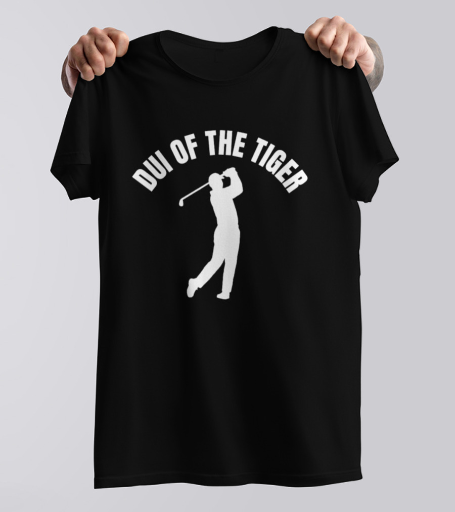 DUI Of The Tiger Golf Silhouette Tiger Woods Reference T-Shirt