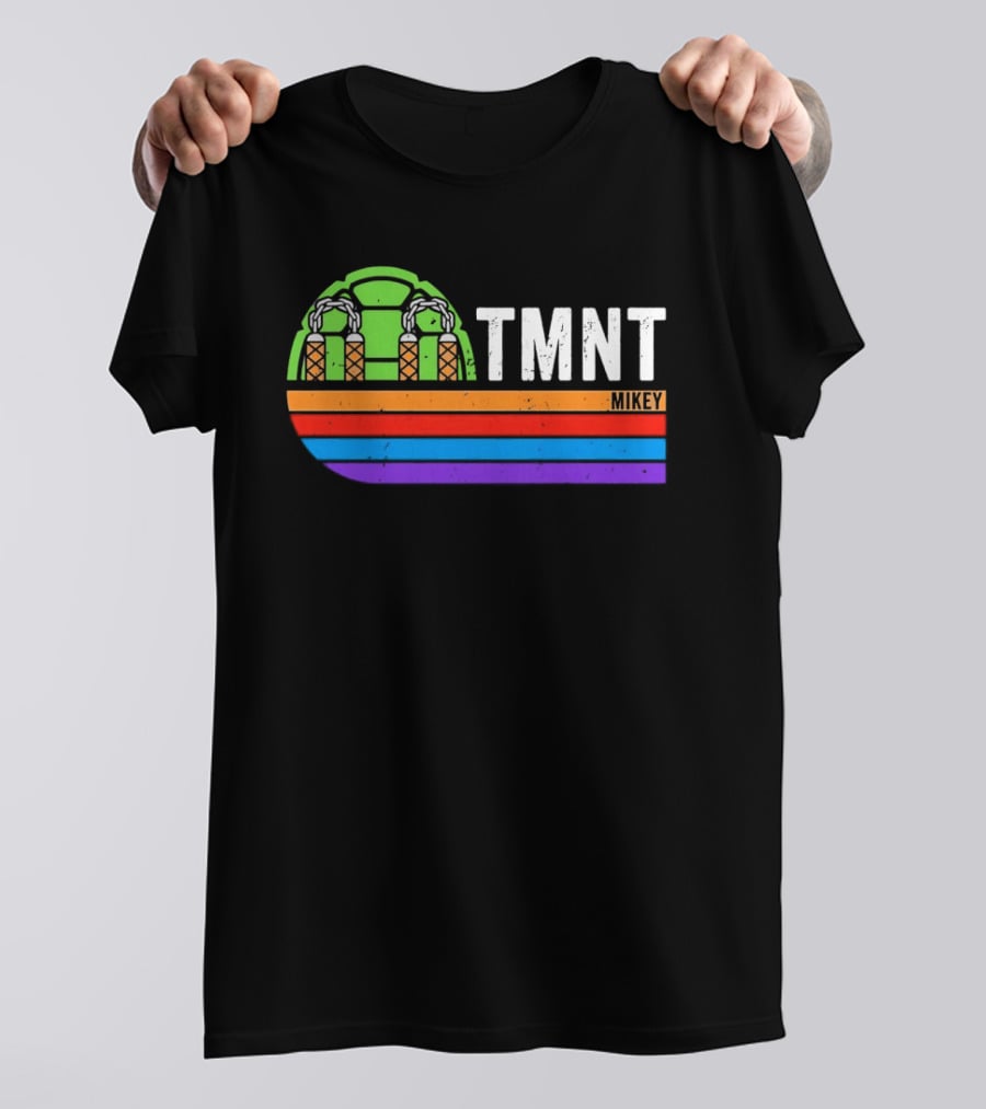 TMNT Michelangelo Mikey Retro Style Ninja Turtle T-Shirt