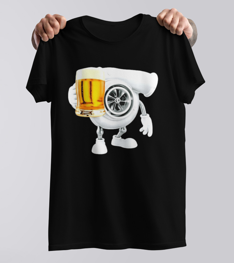 Turbocharger Holding Beer Meme T-Shirt