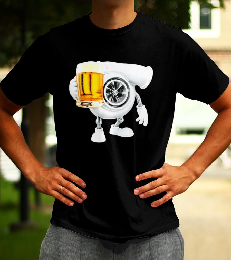 Turbocharger Holding Beer Meme T-Shirt