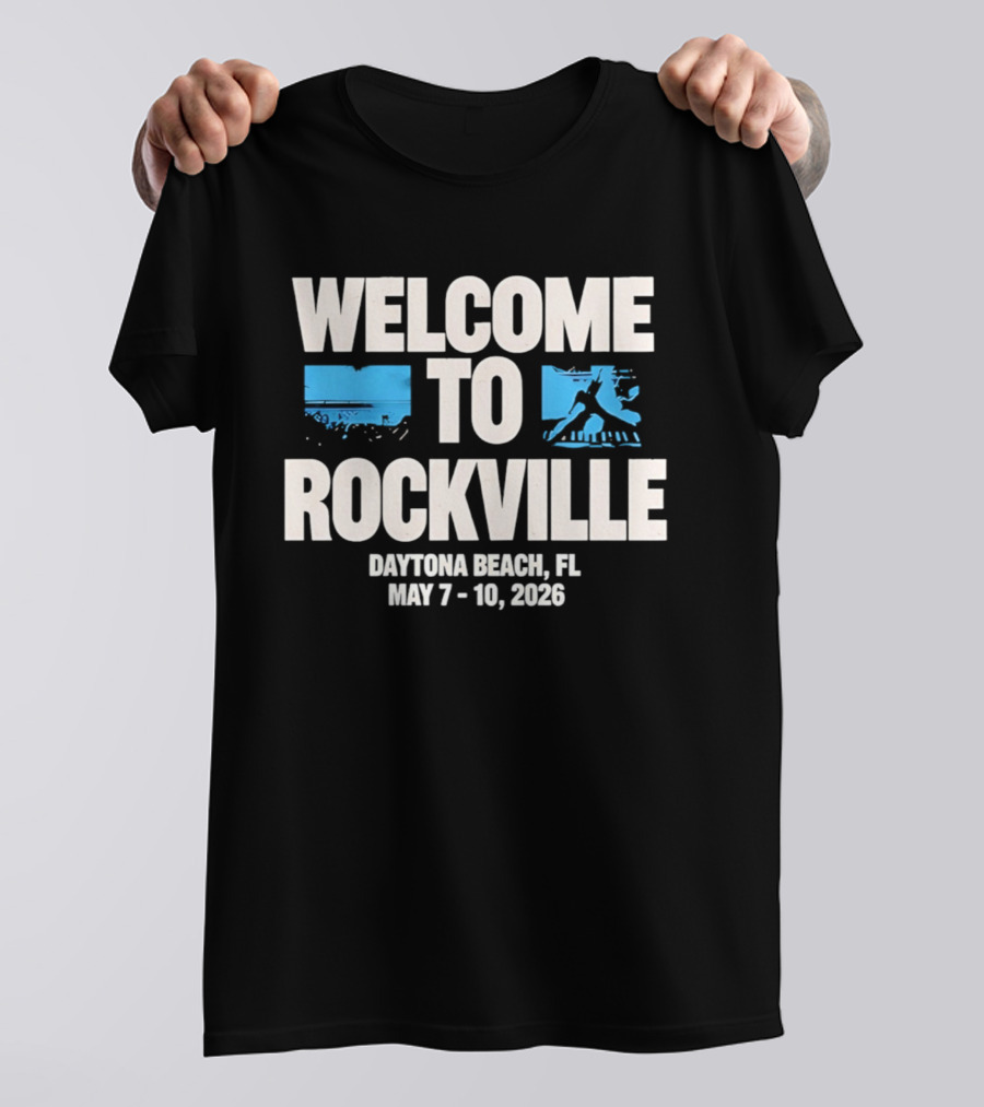 Welcome To Rockville Daytona Beach FL May 7 10 2026 Blue Stage T-Shirt
