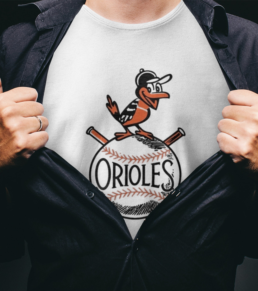Baltimore Orioles Vintage '54 Iconic Bird And Baseball T-Shirt