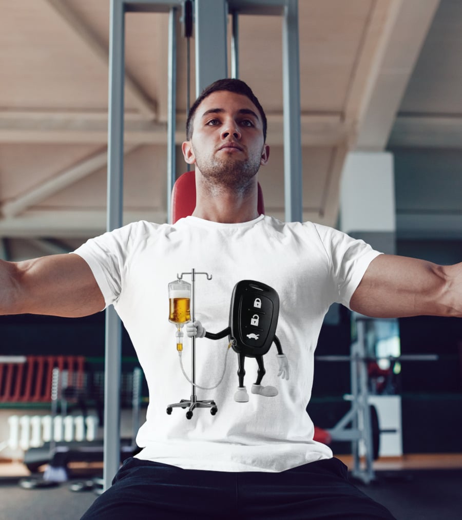Car Keys With IV Beer Do Not Drink Alcohol When Driving Warning T-Shirt