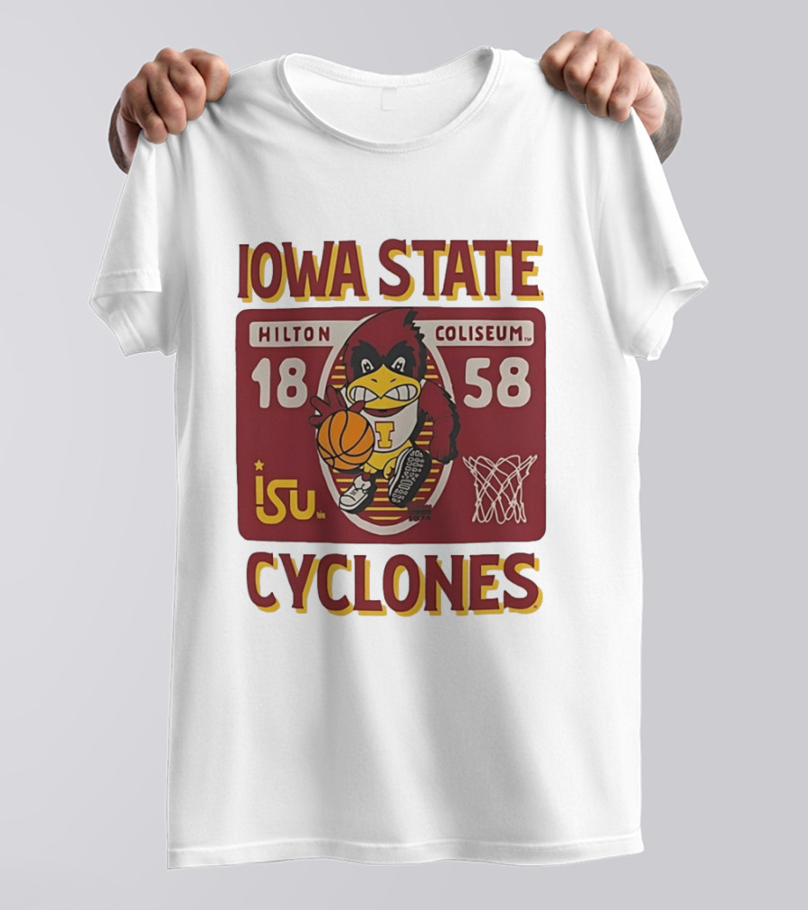 Iowa State Cyclones Hilton Coliseum 1858 Basketball T-Shirt