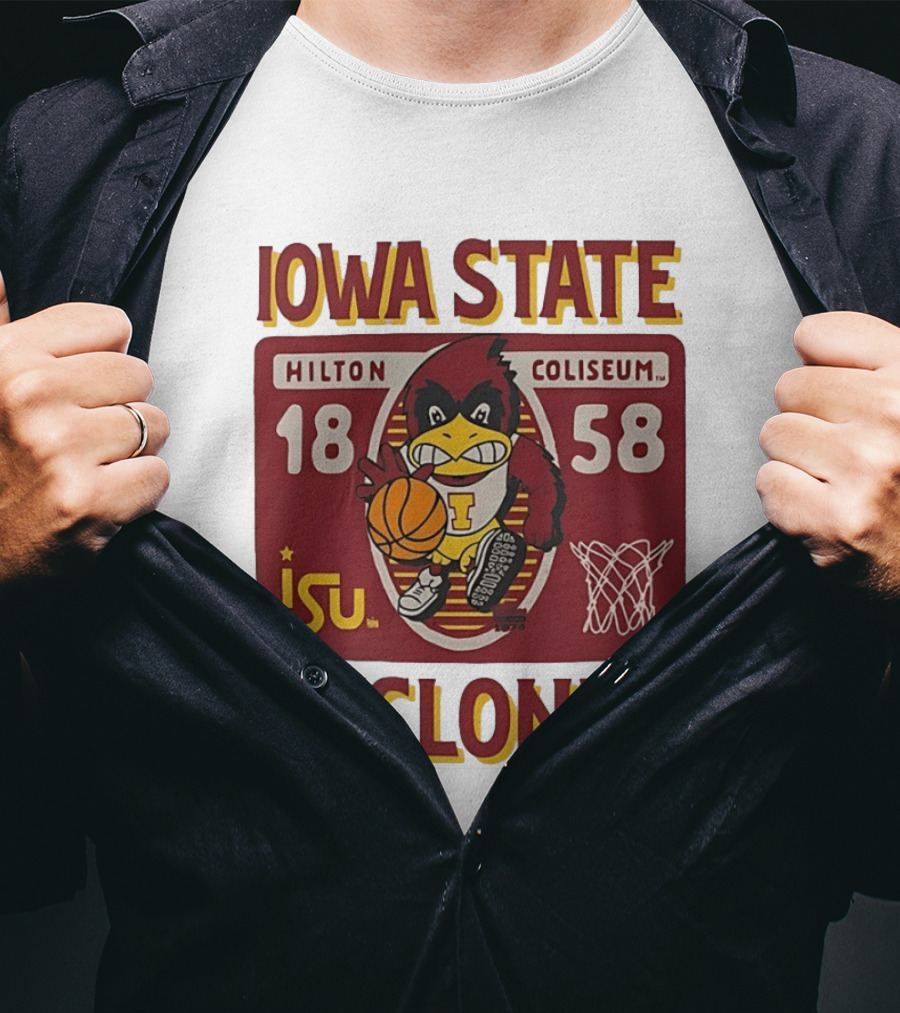 Iowa State Cyclones Hilton Coliseum 1858 Basketball T-Shirt