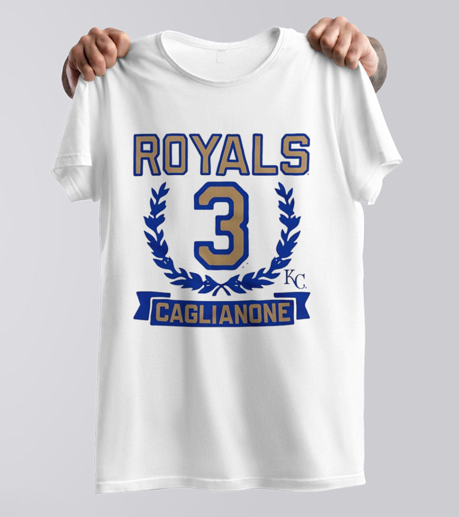 Kansas City Royals Jac Caglianone 3 Wreath KC T-Shirt