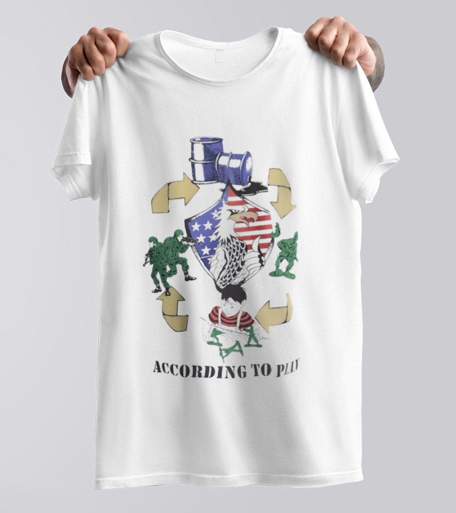 Eagle USA Flag Stars Stripes Train Arrows According To Plan T-Shirt