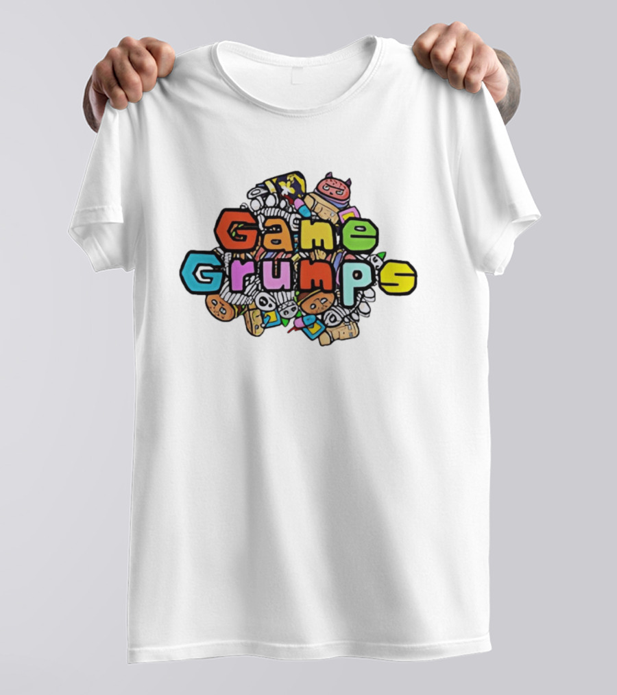 Game Grumps Colorful Cartoon Characters Pattern Collaboration 326 T-Shirt