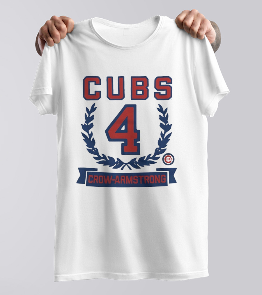 Cubs 4 Crow Armstrong Rookie Wreath T-Shirt