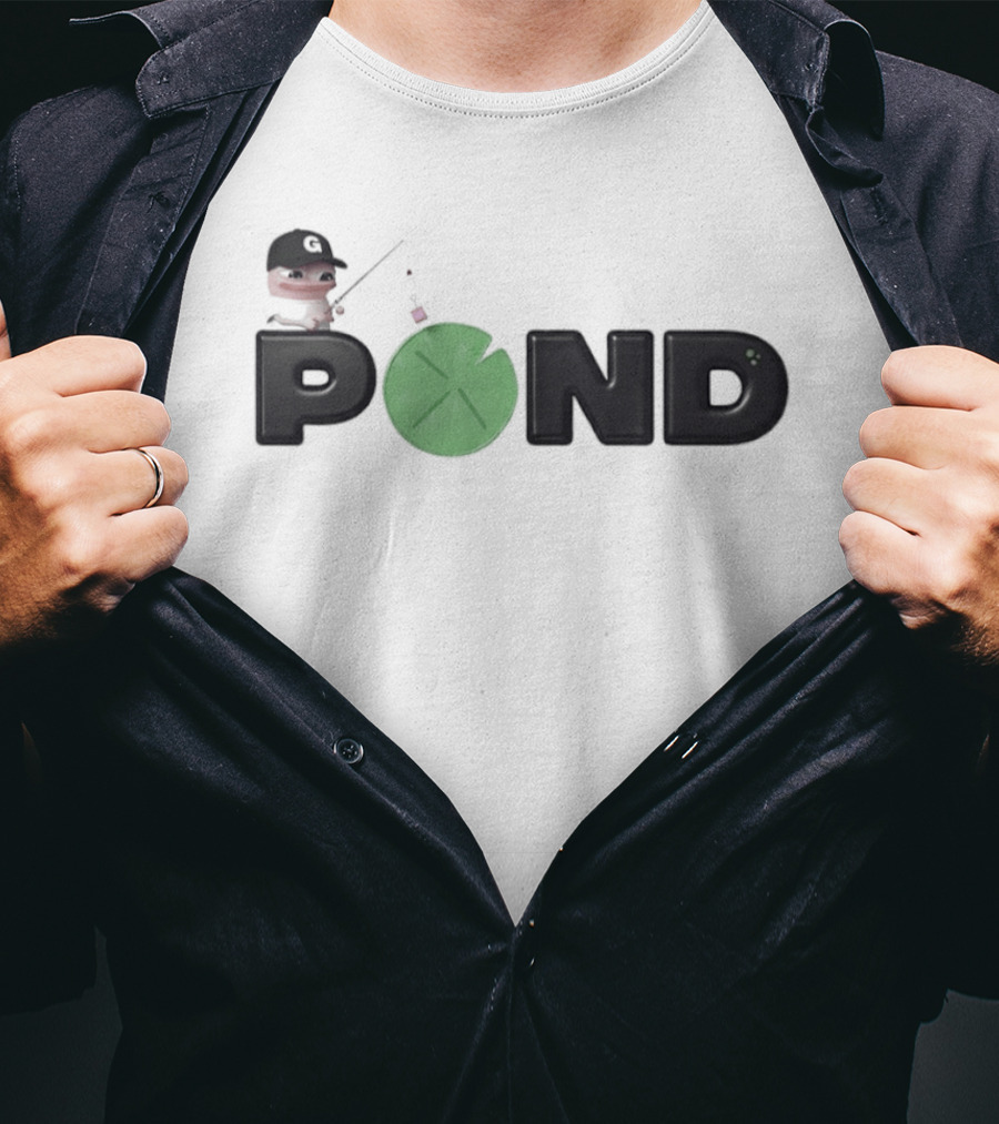 Pond0x Project Fishing Character With Lily Pad Letter O T-Shirt