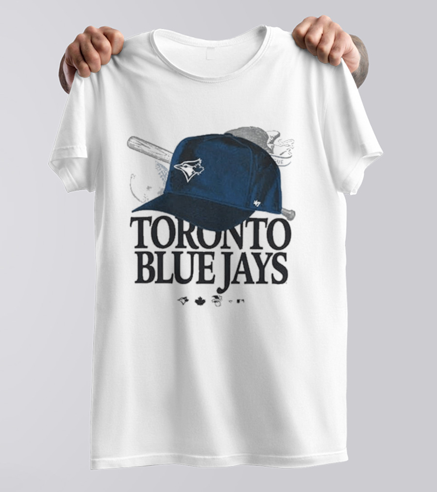 Toronto Blue Jays Baseball Cap And Bat Motif '47 T-Shirt