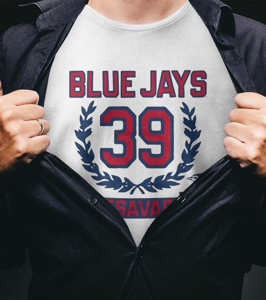 Blue Jays 39 Yesavage Wreath Toronto Rookie T-Shirt