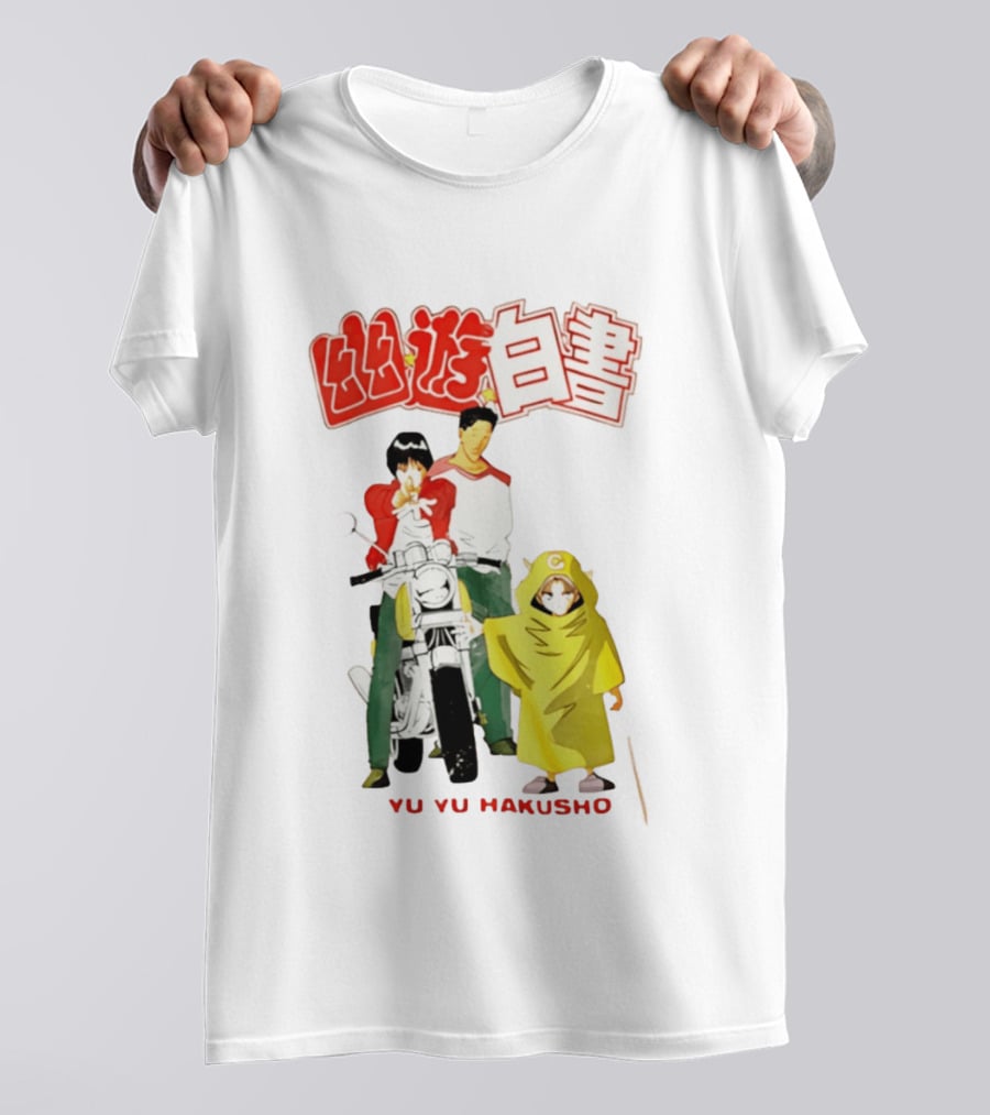 Ron Funches Loot Howard Yu Yu Hakusho Anime 90s Nostalgia Yusuke Kuwabara Hiei Kurama Motocross T-Shirt