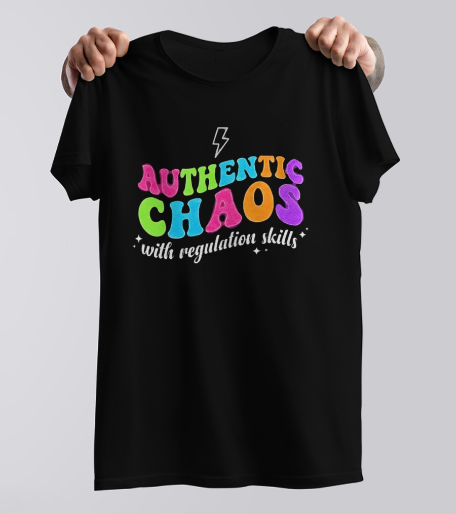 Authentic Chaos Colorful Lightning Regulation Skills T-Shirt