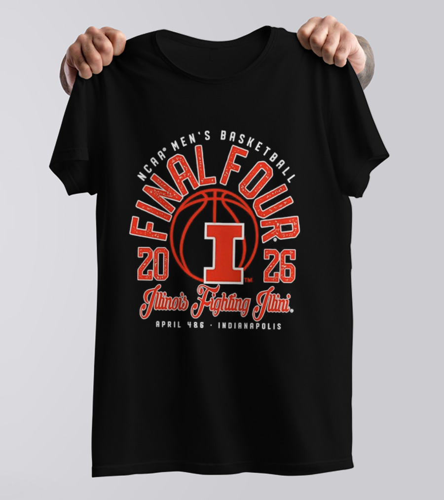 NCAA Men's Basketball Final Four 2026 Illinois Fighting Illini April Indianapolis T-Shirt
