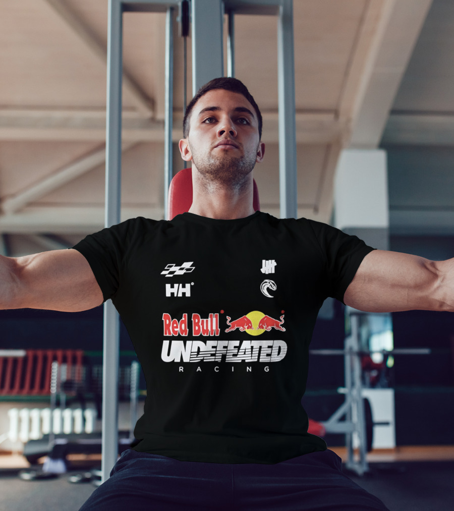Red Bull Undefeated Racing Helly Hansen Collaboration Checkered Flags T-Shirt