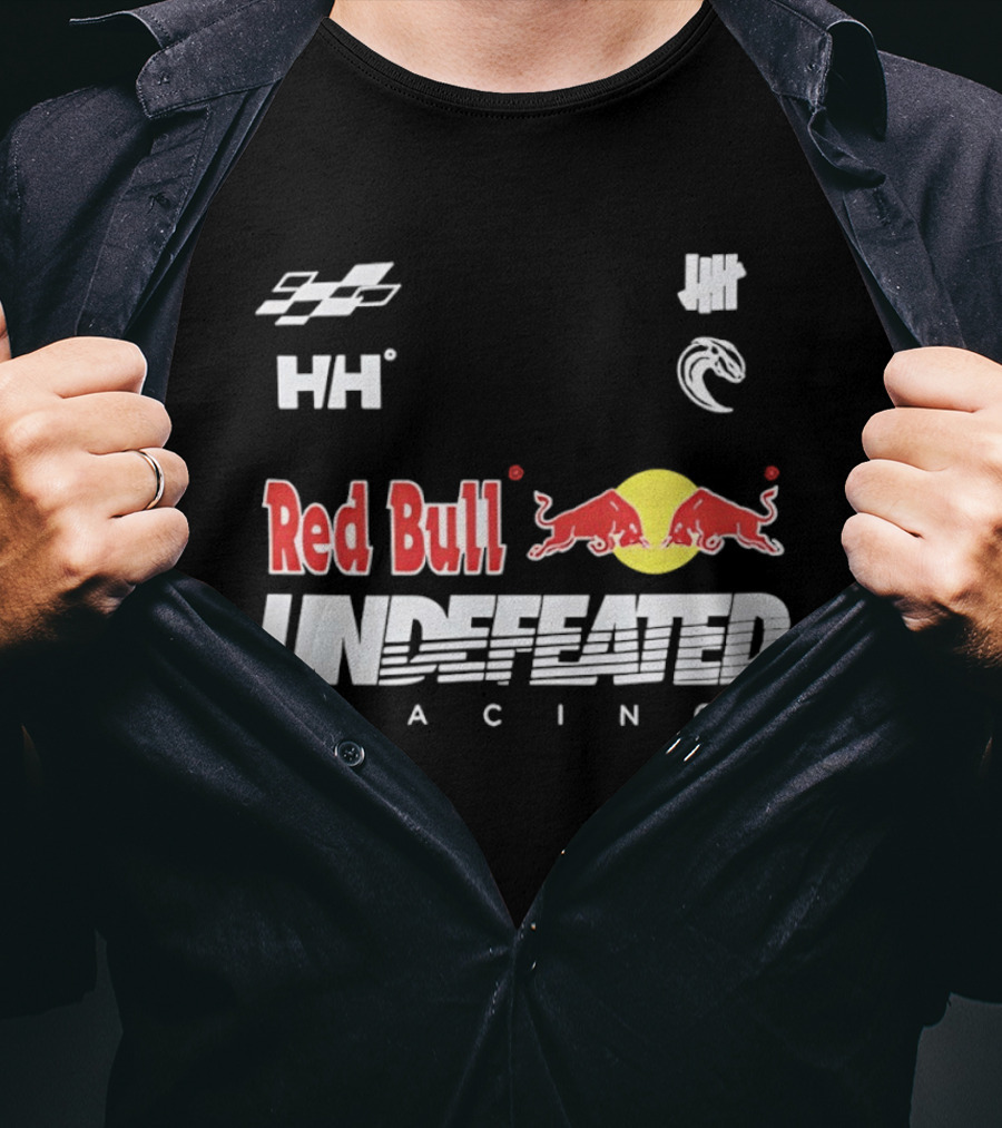 Red Bull Undefeated Racing Helly Hansen Collaboration Checkered Flags T-Shirt