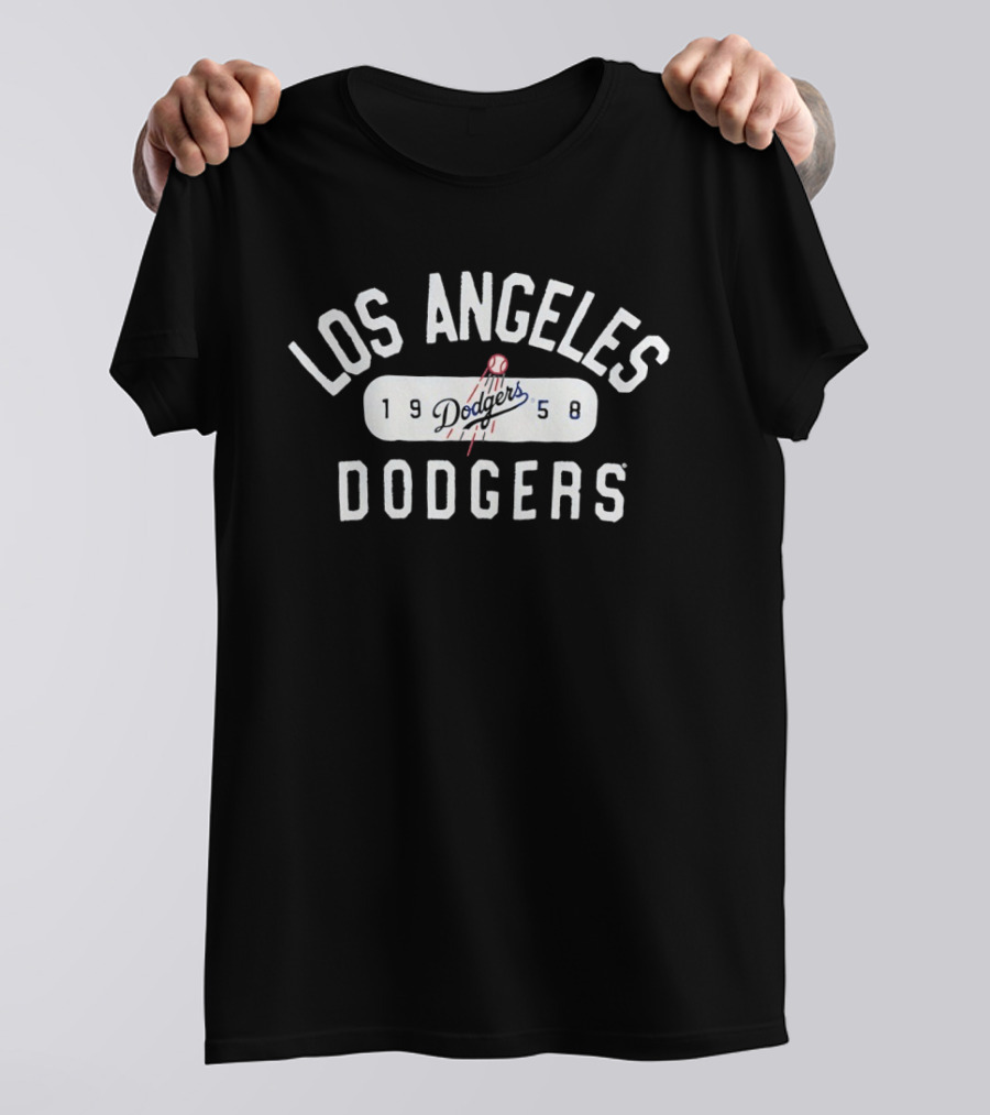 Los Angeles Dodgers 1958 Vintage Baseball Team Logo Classic Dodger Stadium Style Iconic MLB Memorabilia T-Shirt