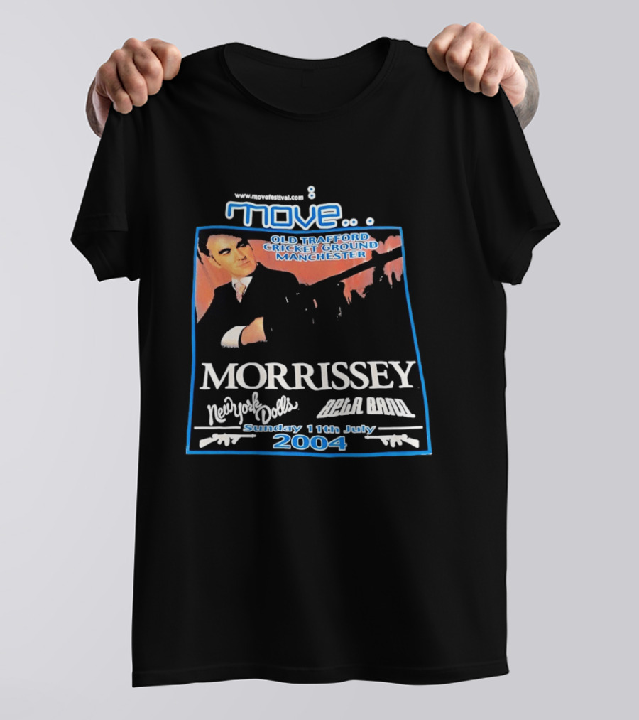 Move Festival Morrissey Old Trafford Cricket Ground Manchester New York Dolls Beta Band 11 July 2004 T-Shirt