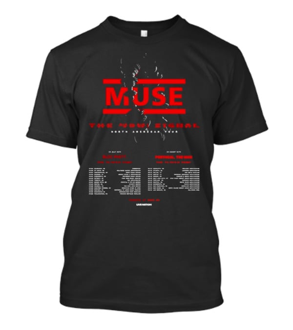 Muse The Wow Signal North American Tour 2026 Venue Dates Mack Minn Eddie Wright T-Shirt