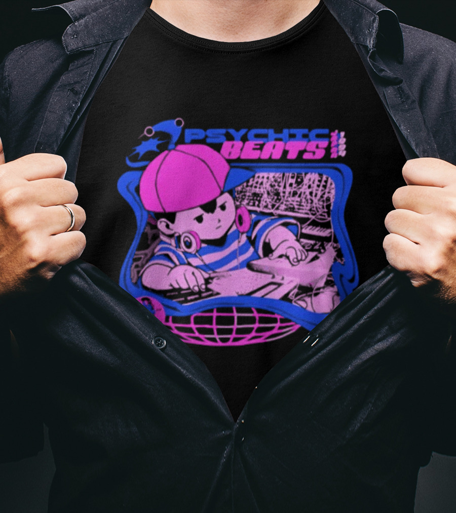 Ness EarthBound Psychic Beats Retro Gaming T-Shirt