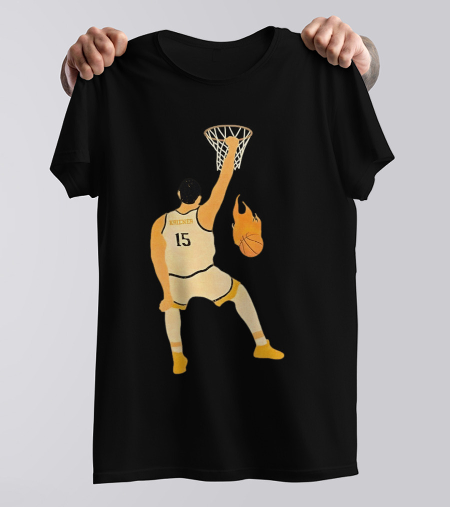 Nikola Jokic Denver Nuggets 15 Basketball Player Dunking Flame Ball T-Shirt