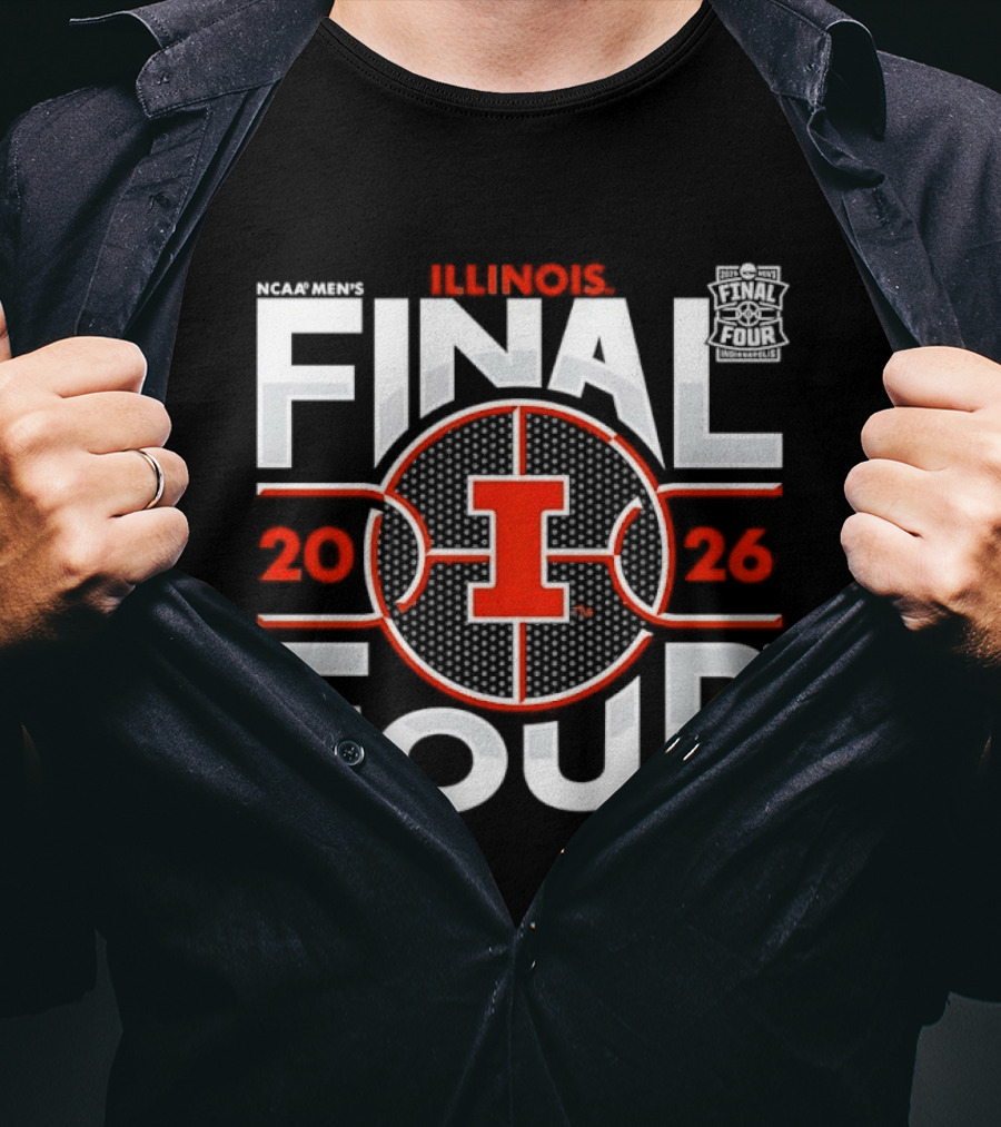 Illinois Basketball 2026 NCAA Men's Final Four Tournament T-Shirt
