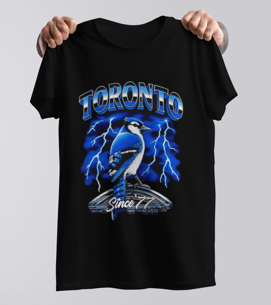 Toronto Blue Jays Since 77 Lightning Bird Power T-Shirt