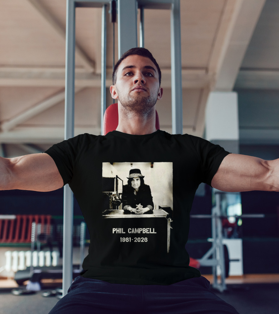 Phil Campbell 1961 2026 Retro Style Musician Hat Fashion T-Shirt