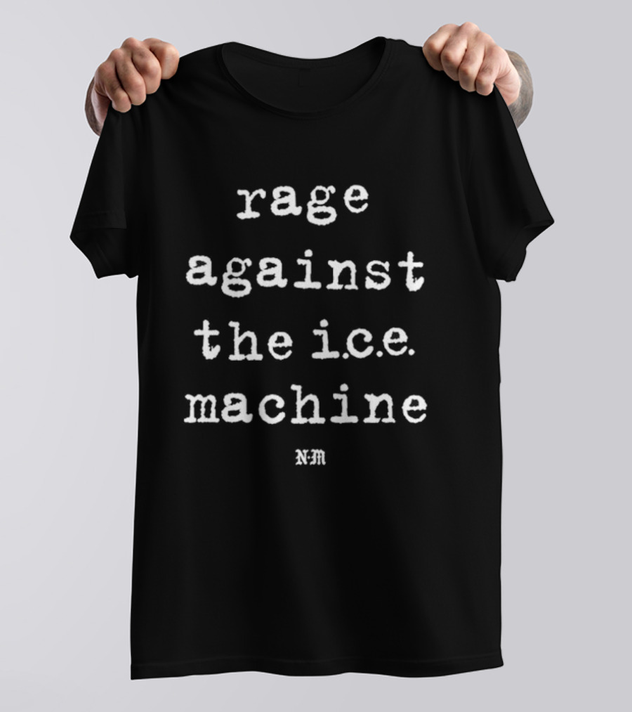 Rage Against The Ice Machine Text Bold Print T-Shirt