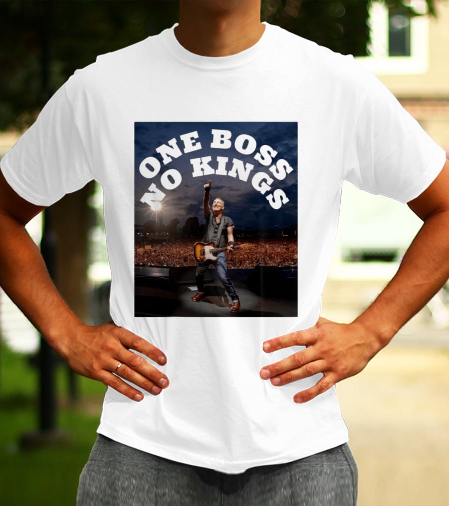One Boss No Kings Bruce Springsteen Live Concert Crowd Performance T-Shirt