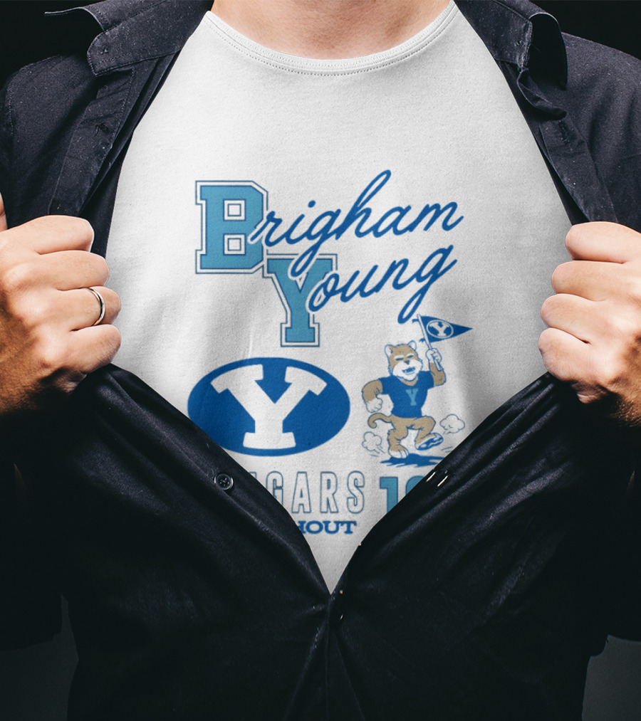 Brigham Young BYU Cougars Rise & Shout 1922 Flag Bearer T-Shirt