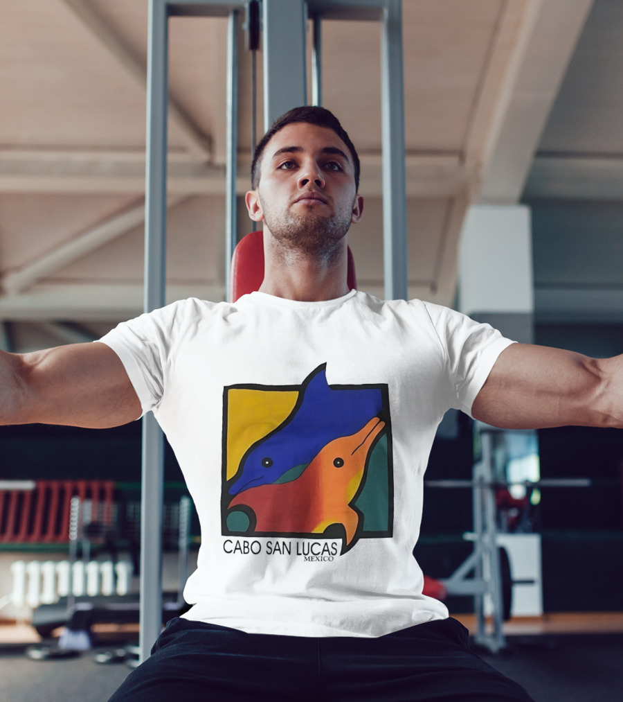 Cabo San Lucas Dolphin Colorful Art Mexico T-Shirt