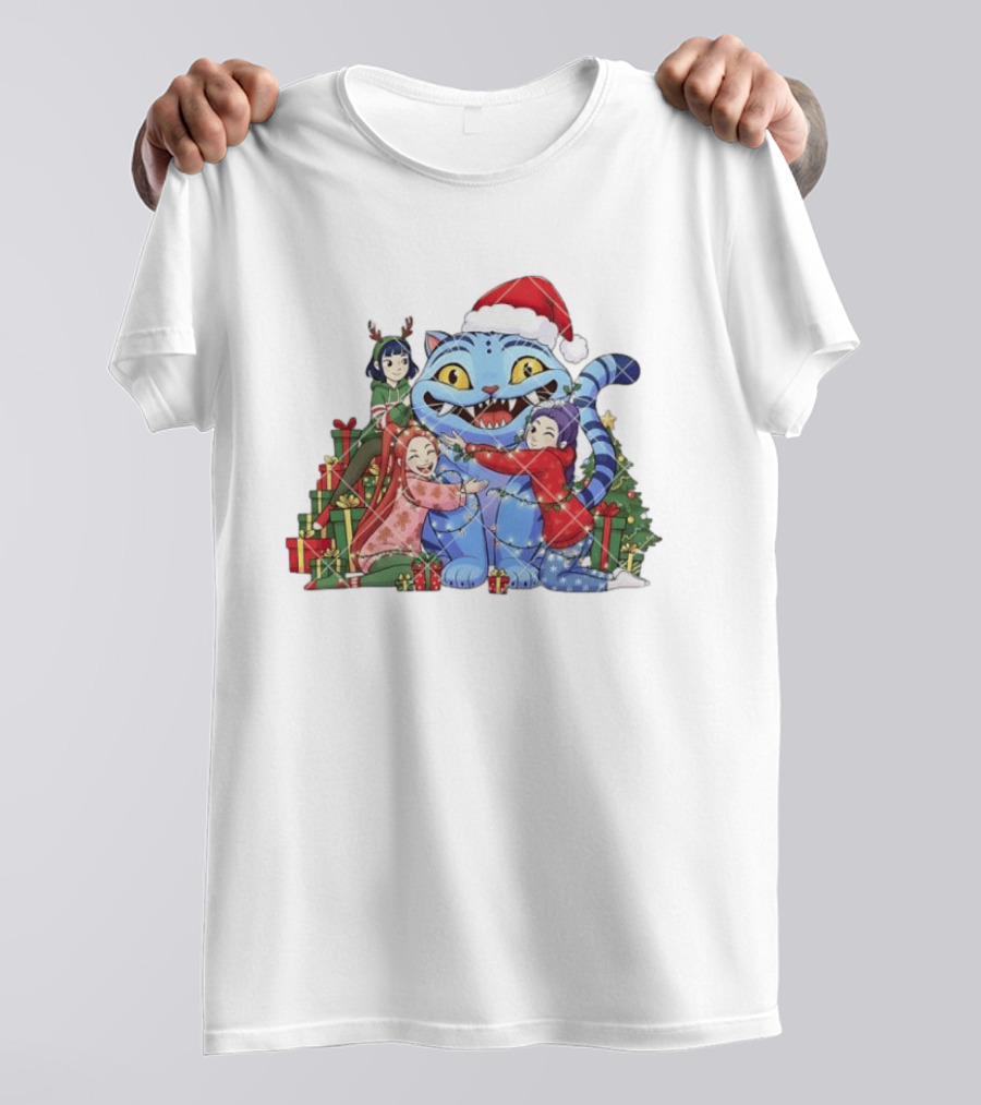 Derpy Huntrix Christmas Kpop Demon Hunters Holiday Cat Celebration With Friends T-Shirt