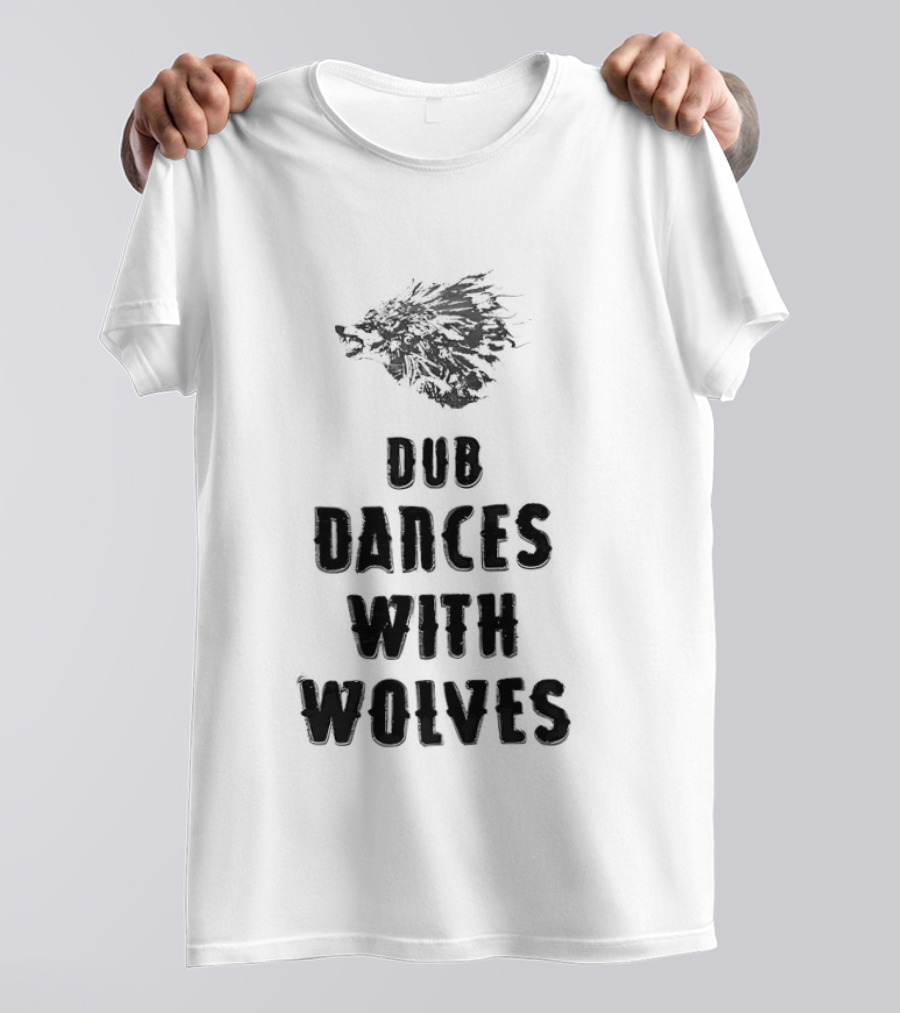 Dub Dances With Wolves Wolf Head Sketch T-Shirt