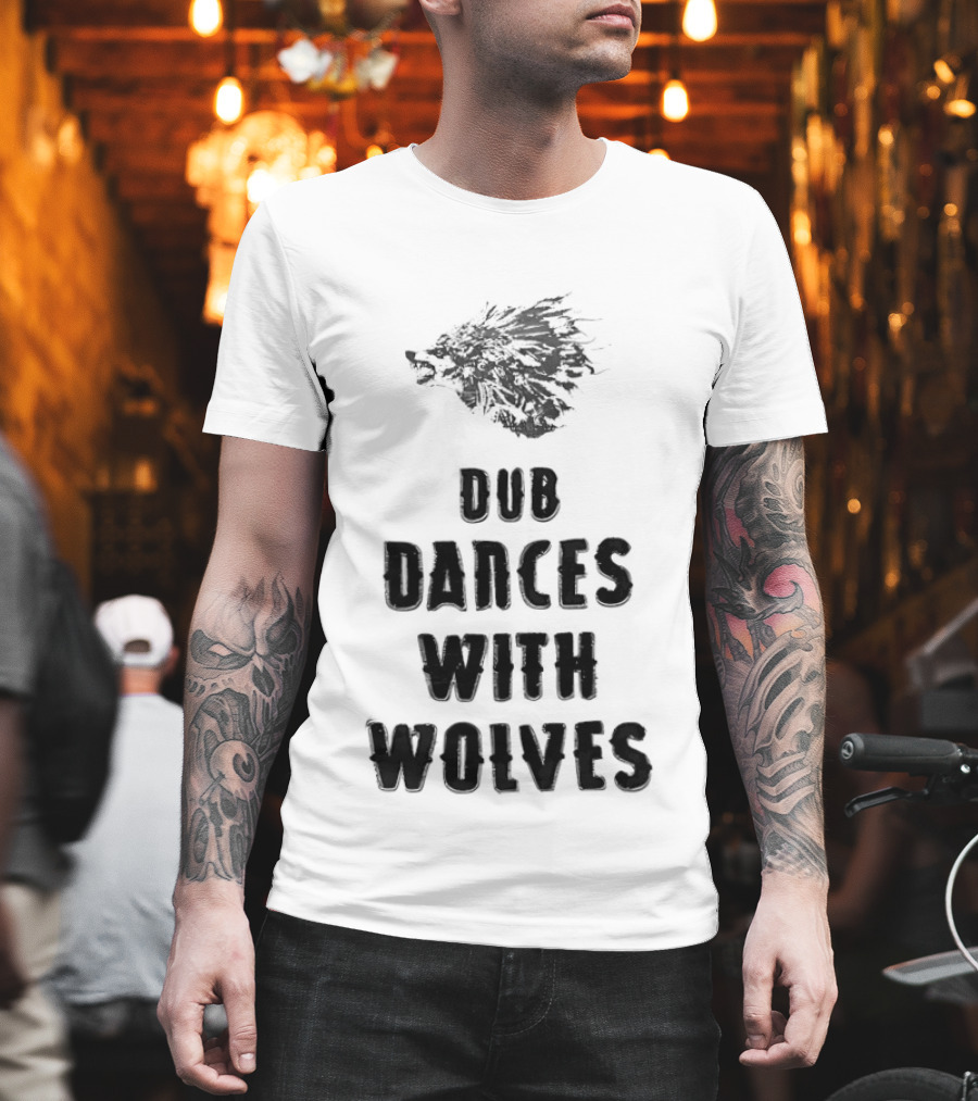 Dub Dances With Wolves Wolf Head Sketch T-Shirt