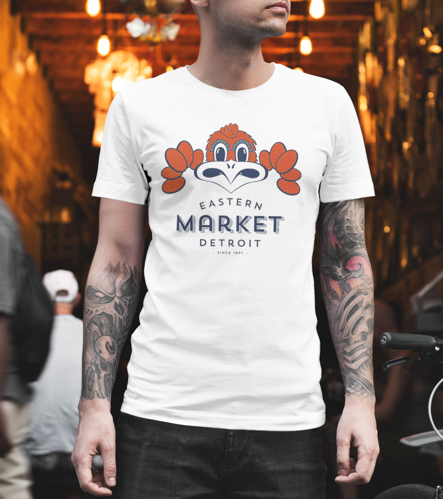 Eastern Market Detroit Since 1891 Cartoon Bird T-Shirt