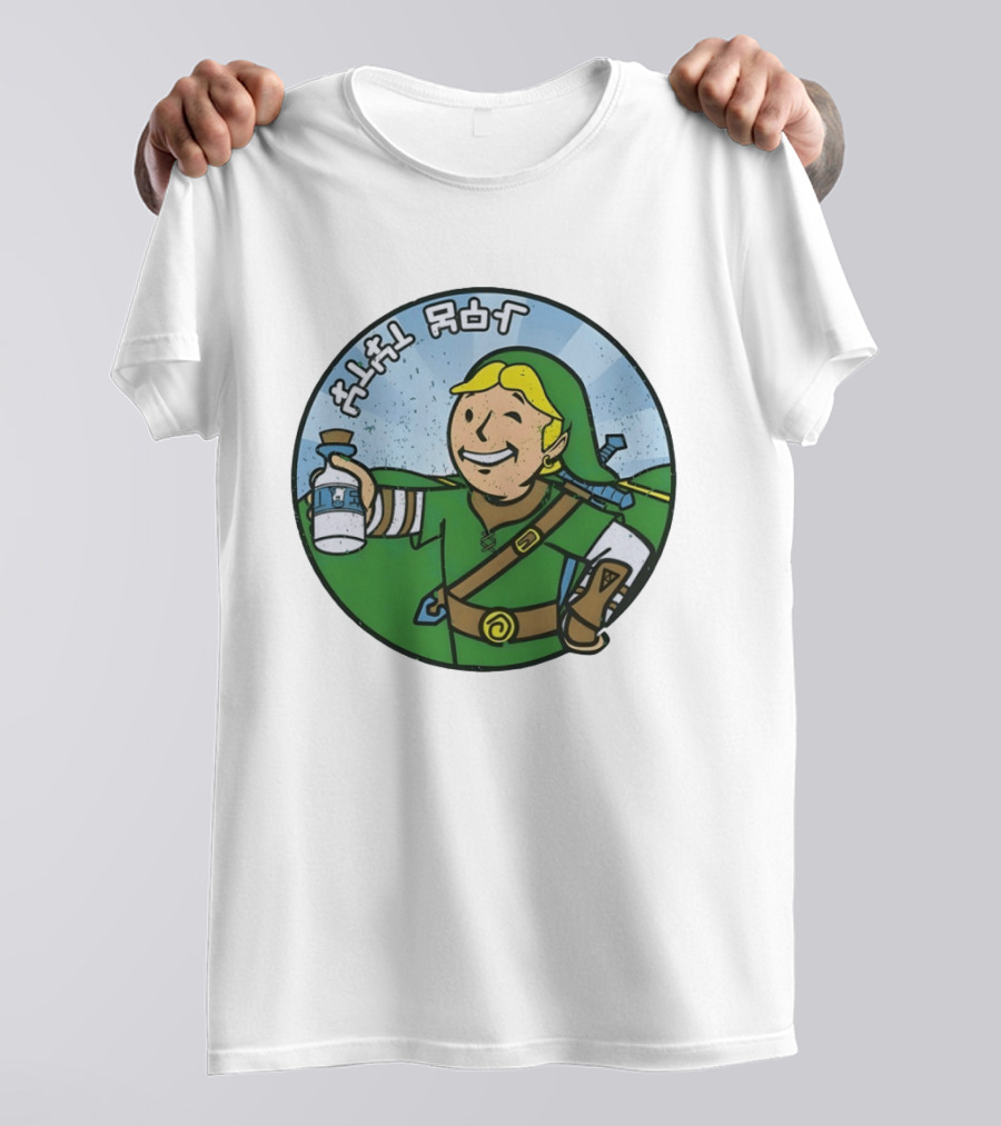 The Legend Of Zelda Link And Fallout Vault Boy T-Shirt
